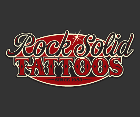 Rinto Rocksolid Tattoos logo design
