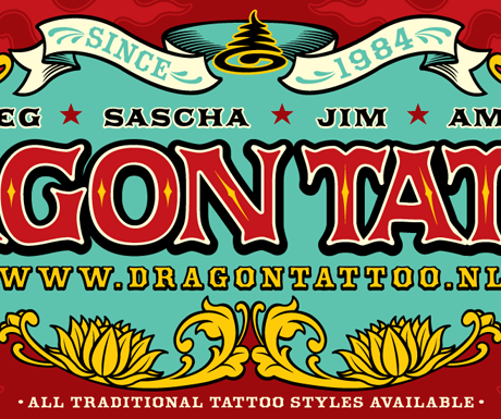 Dragon Tattoo banner design