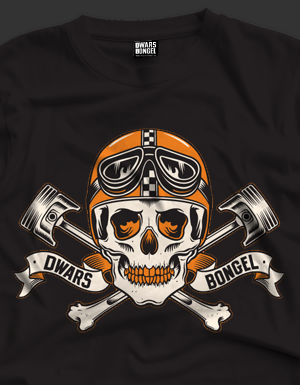 T-Shirt Dwarsbongel Racing Skull