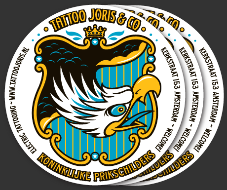 Sticker ontwerp voor Tattoo Joris & Co.