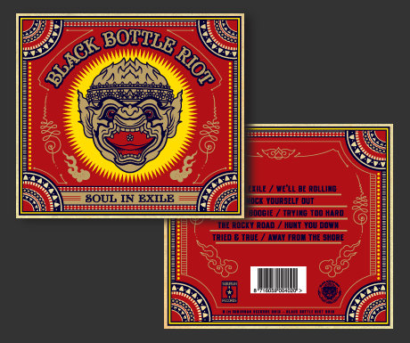 Black Bottle Riot album artwork voor 'Soul in Exile'